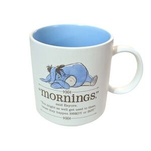 Eeyore " Mornings"  Mug with Blue Interior, Hallmark